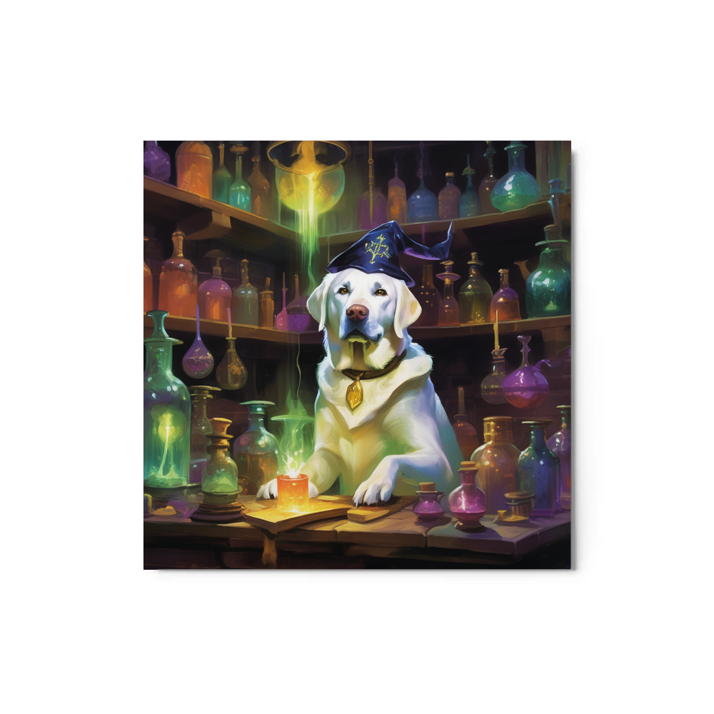 PugMug Custom White Labrador Retriever Metal Print