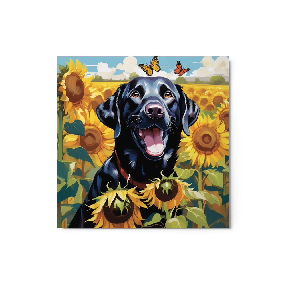 PugMug Custom Black Labrador Retriever Metal Print