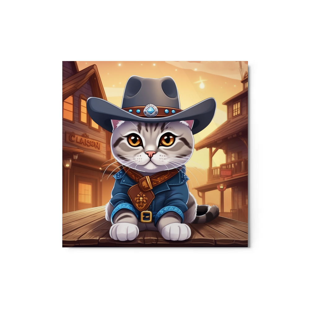 PugMug Custom Tabby British Shorthair Cat Metal Print