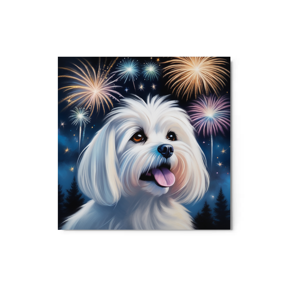 PugMug Custom Maltese Dog Metal Print