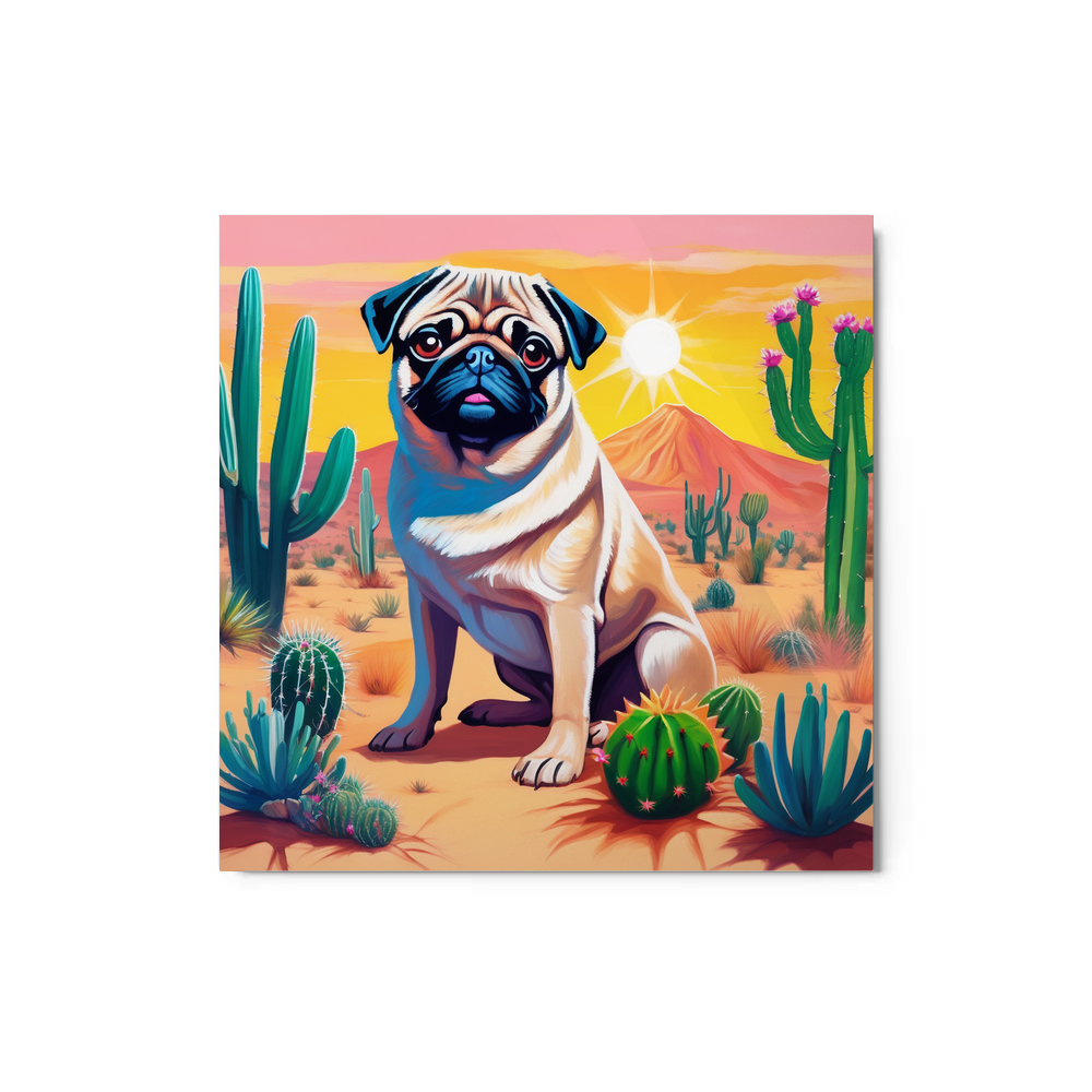 PugMug Custom Pug Metal Print