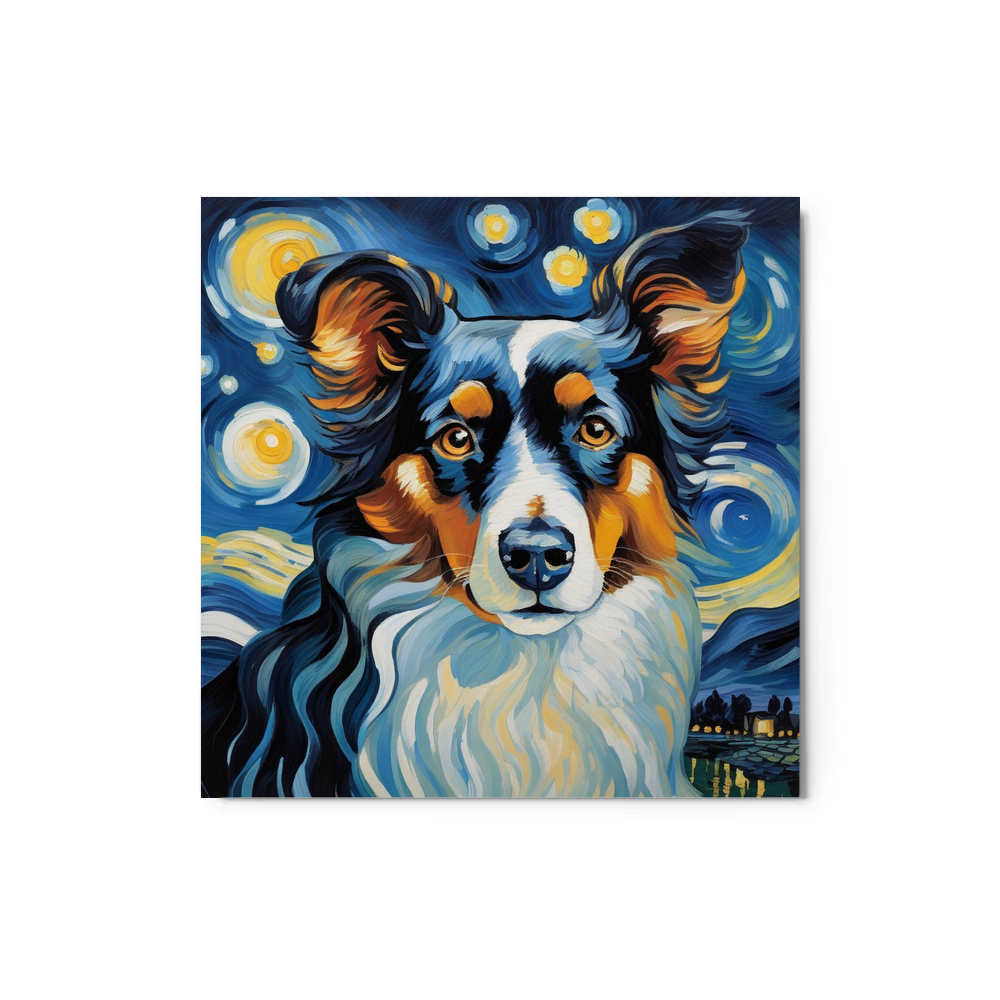 PugMug Custom Miniature American Shepherd Metal Print