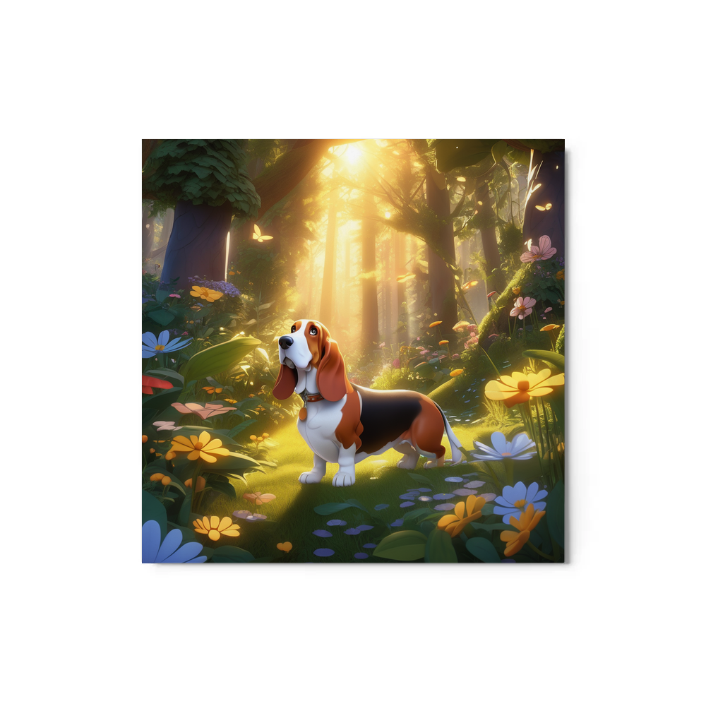 PugMug Custom Basset Hound Metal Print