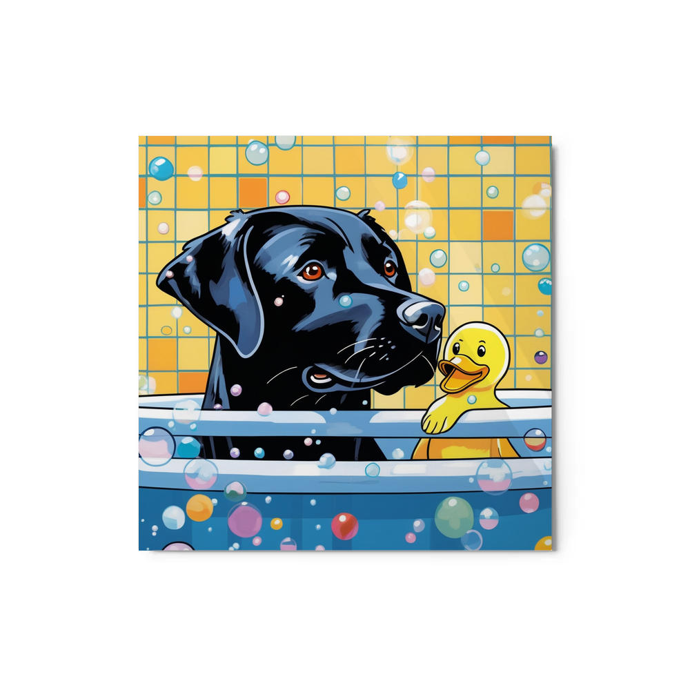 PugMug Custom Black Labrador Retriever Metal Print