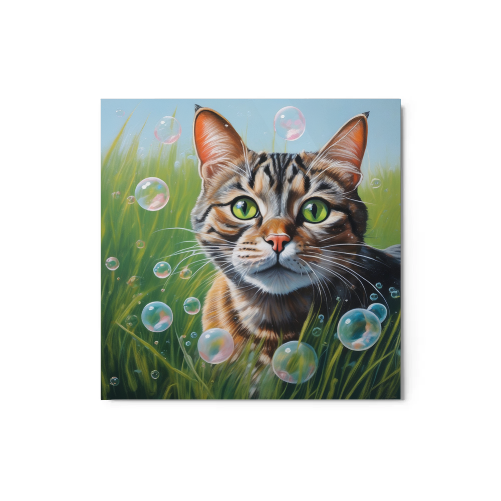 PugMug Custom Tabby Companion Cat Metal Print