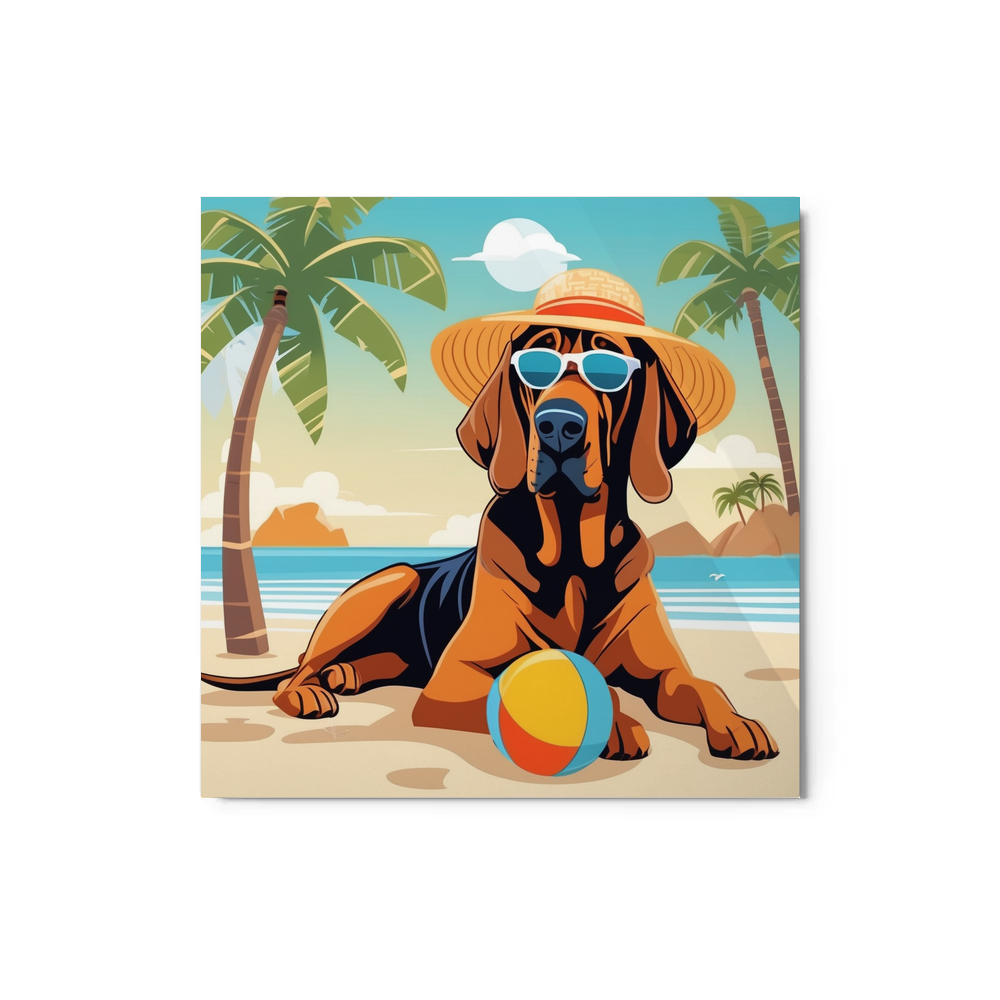 PugMug Custom Bloodhound Metal Print