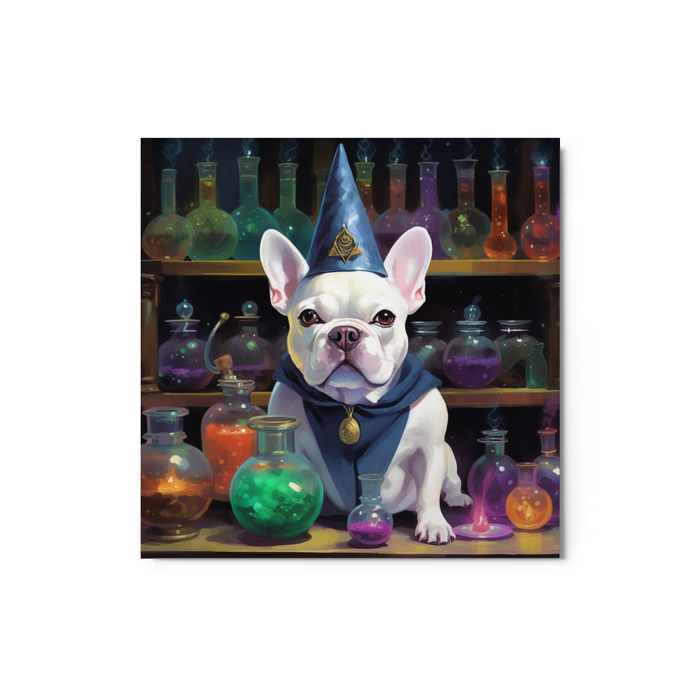 PugMug Custom White French Bulldog Metal Print