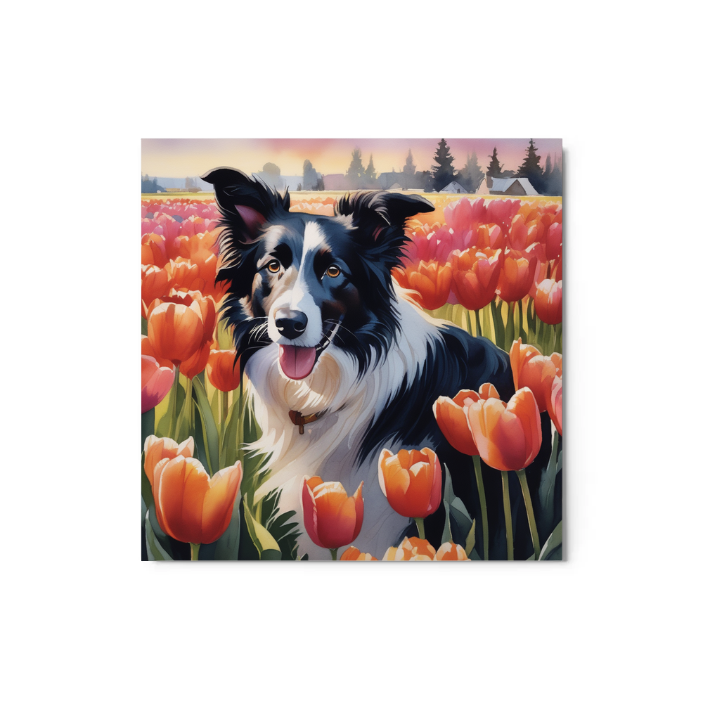 PugMug Custom Border Collie Metal Print