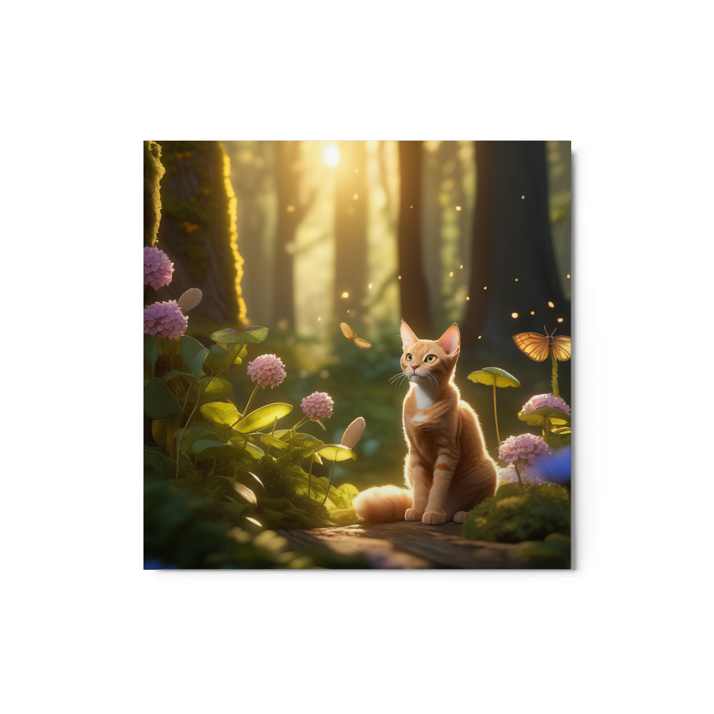 PugMug Custom Tabby Devon Rex Cat Metal Print