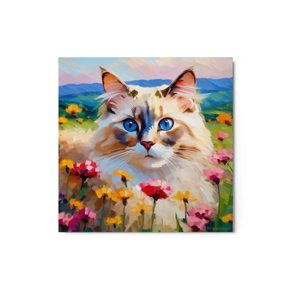 PugMug Custom Tabby Ragdoll Cat Metal Print