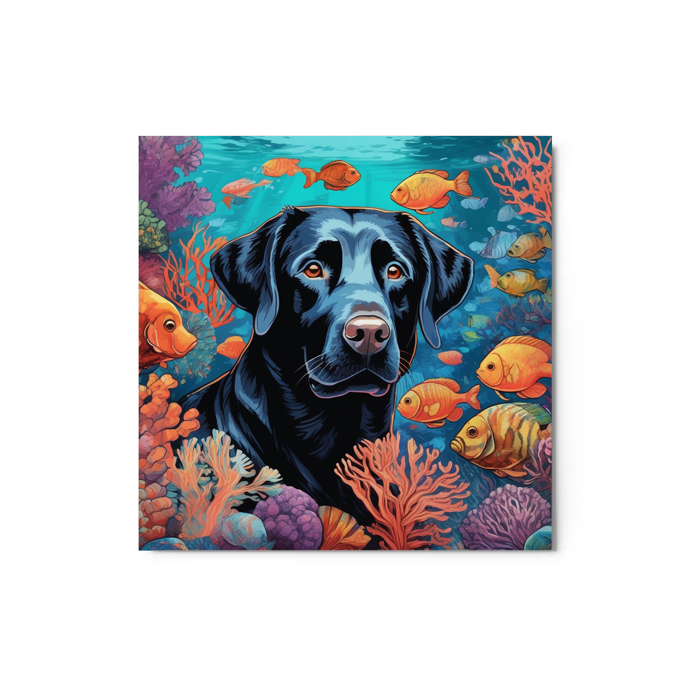 PugMug Custom Black Labrador Retriever Metal Print