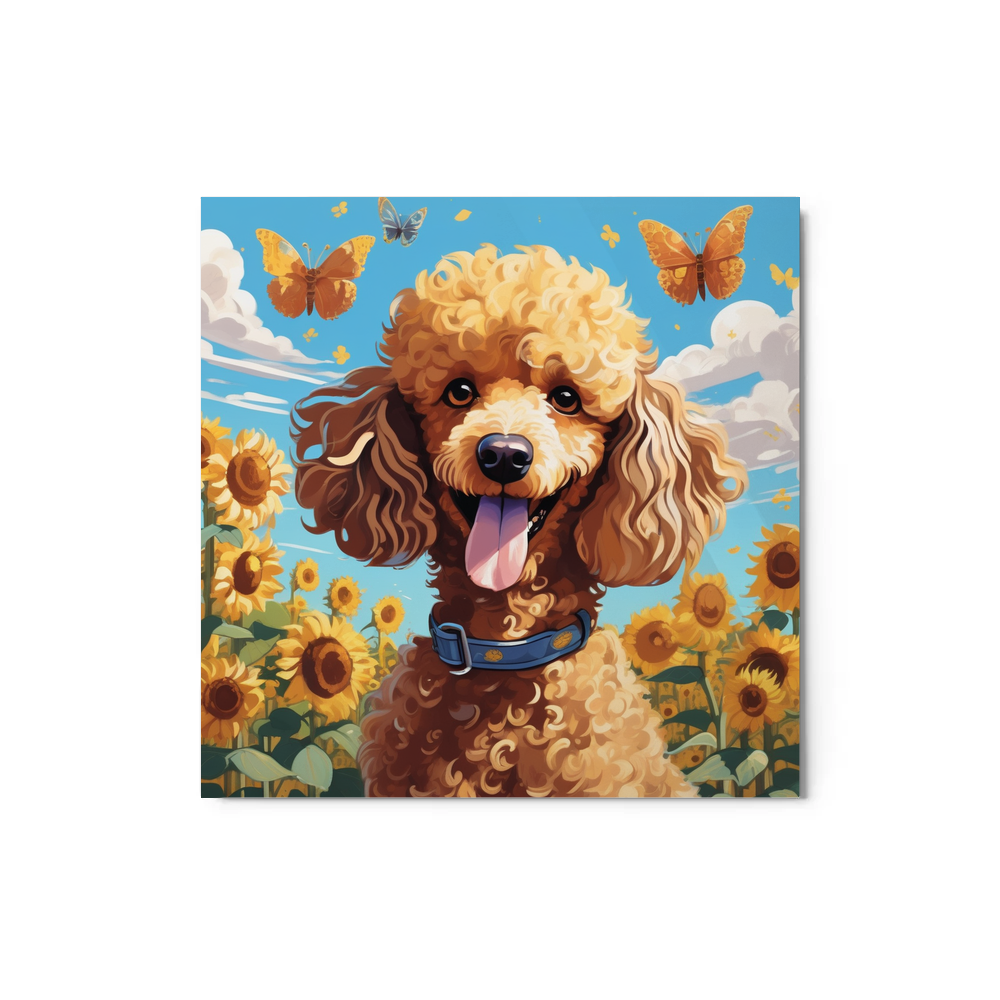 PugMug Custom Tan Poodle Metal Print