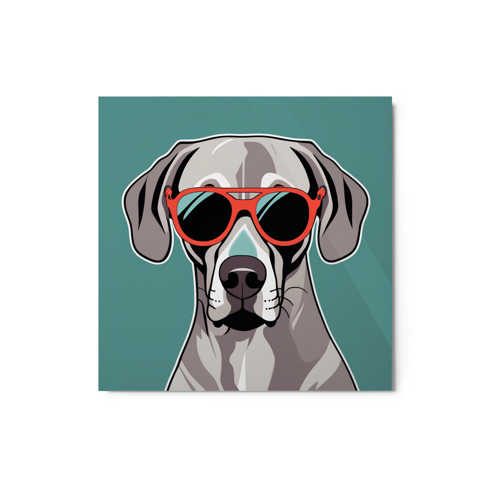 PugMug Custom Weimaraner Metal Print
