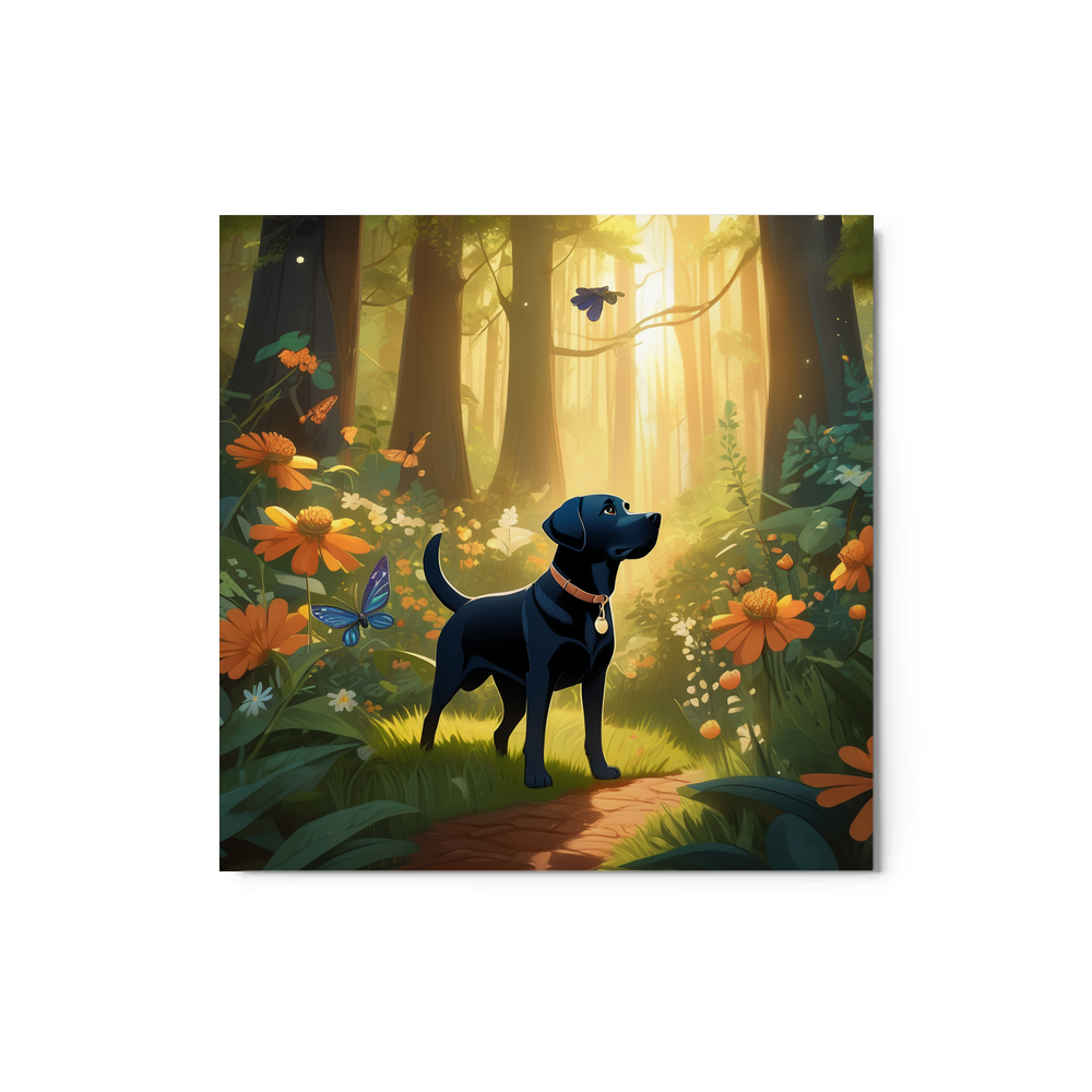 PugMug Custom Black Labrador Retriever Metal Print