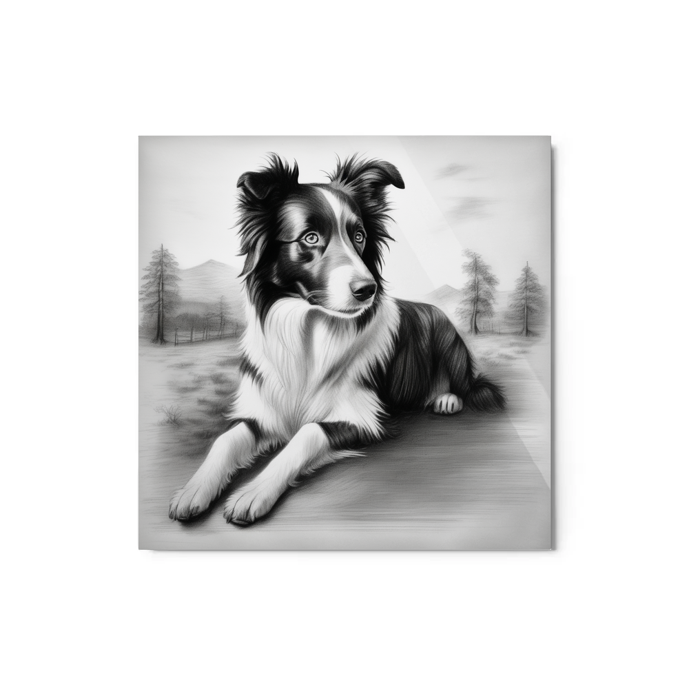 PugMug Custom Border Collie Metal Print
