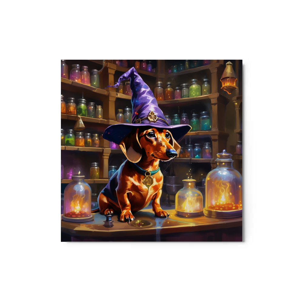 PugMug Custom Tan Dachshund Metal Print