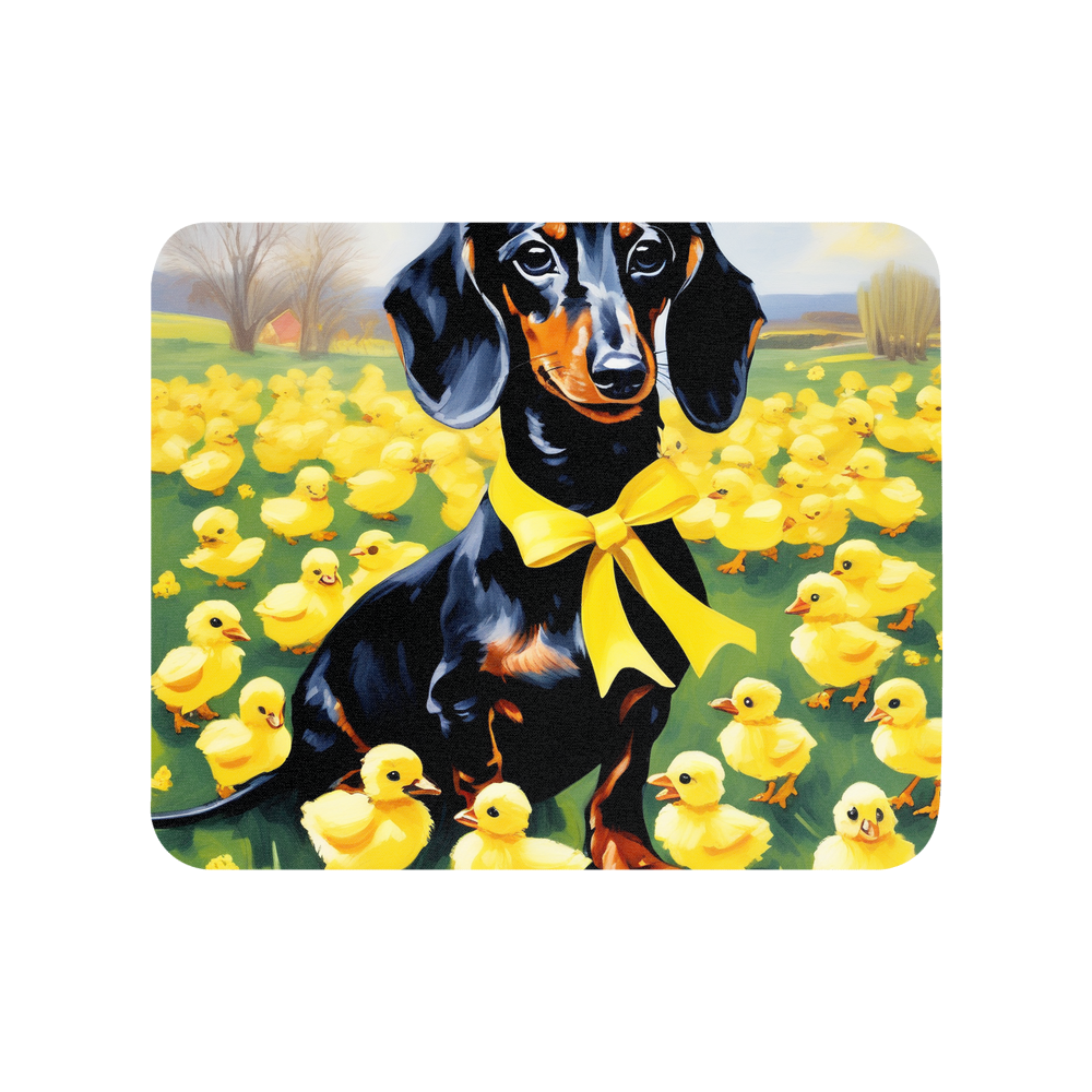 PugMug Custom Black Dachshund Mouse Pad