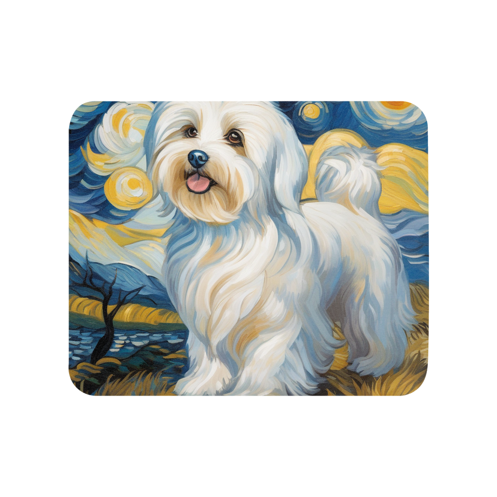 PugMug Custom White Havanese Dog Mouse Pad