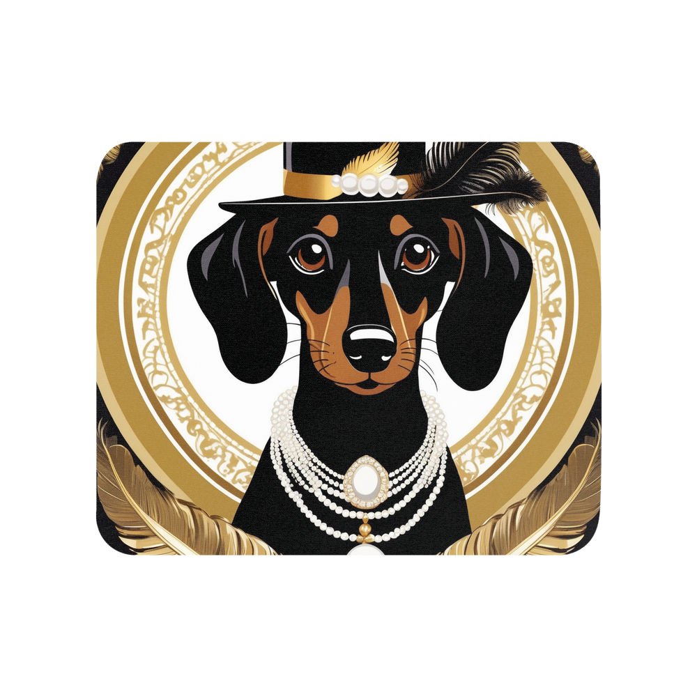PugMug Custom Black Dachshund Mouse Pad