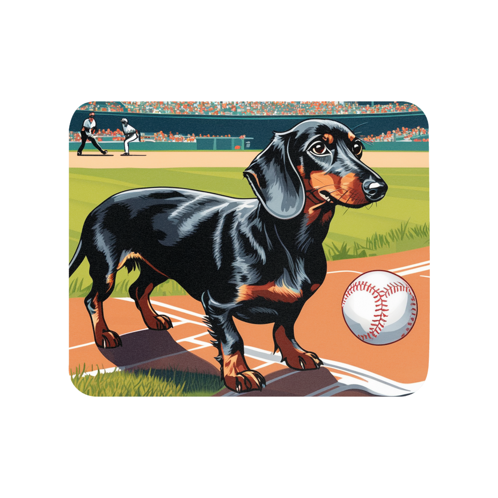 PugMug Custom Black Dachshund Mouse Pad
