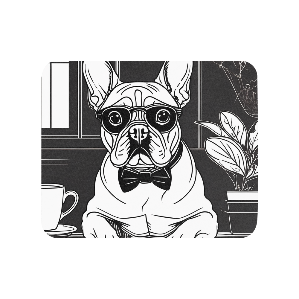 PugMug Custom White French Bulldog Mouse Pad