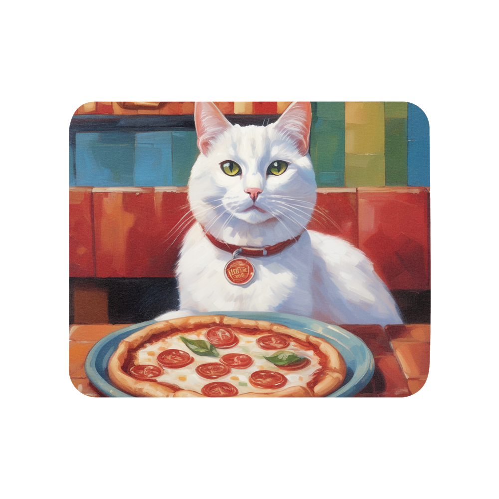 PugMug Custom White Companion Cat Mouse Pad