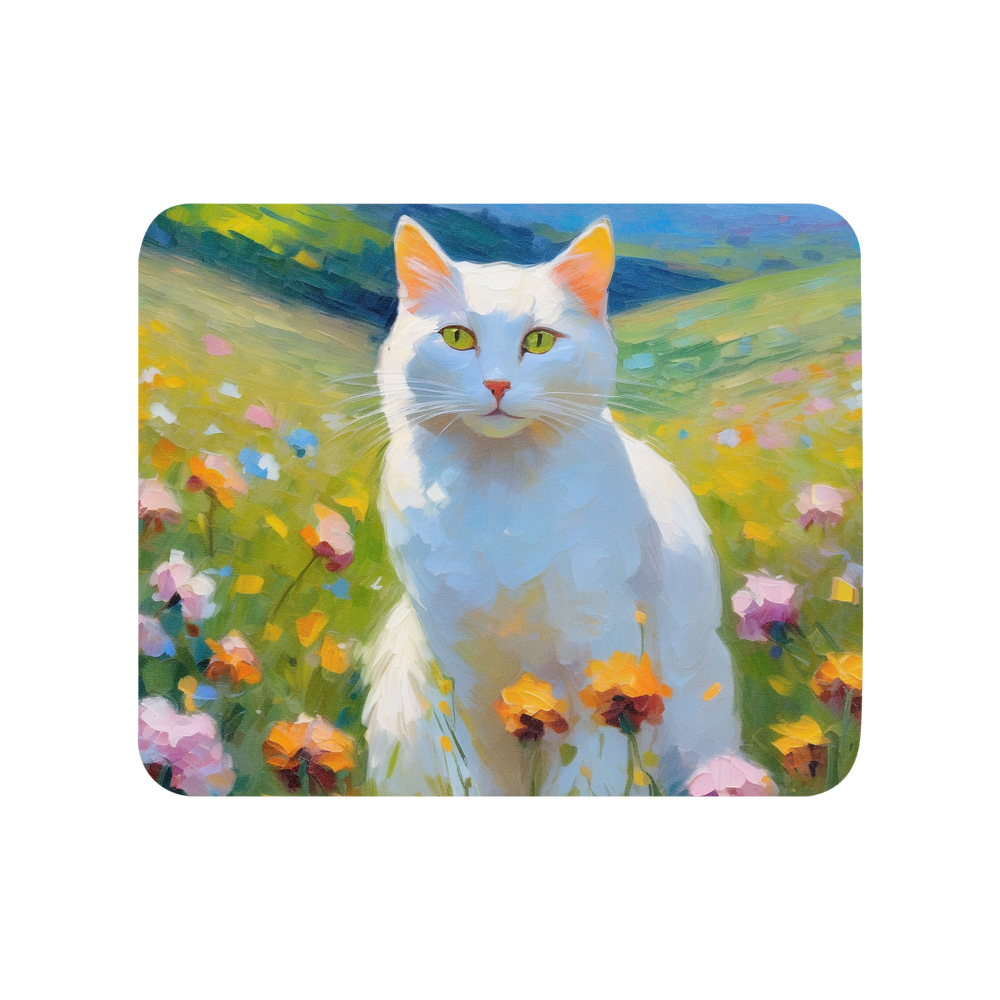 PugMug Custom White Companion Cat Mouse Pad