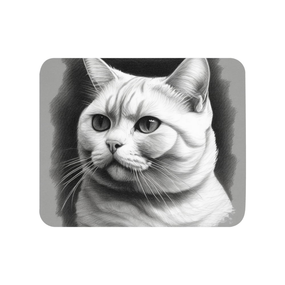 PugMug Custom White British Shorthair Cat Mouse Pad