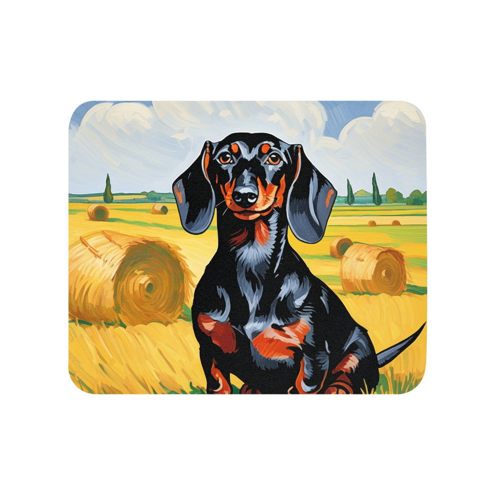 PugMug Custom Black Dachshund Mouse Pad