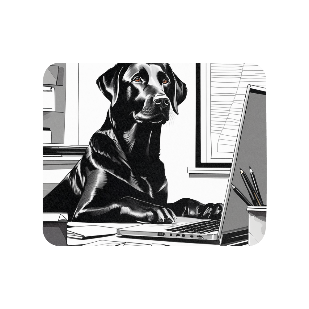 PugMug Custom Black Labrador Retriever Mouse Pad