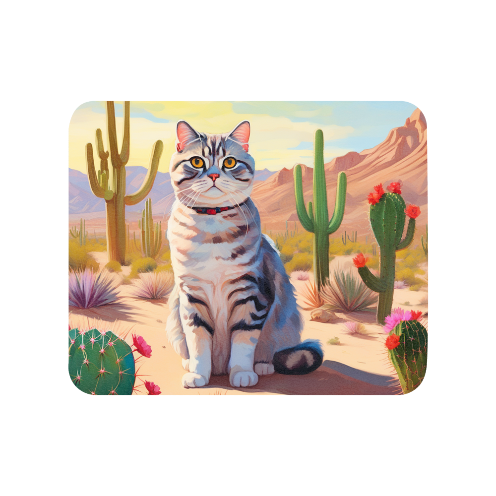 PugMug Custom Tabby Scottish Fold Cat Mouse Pad