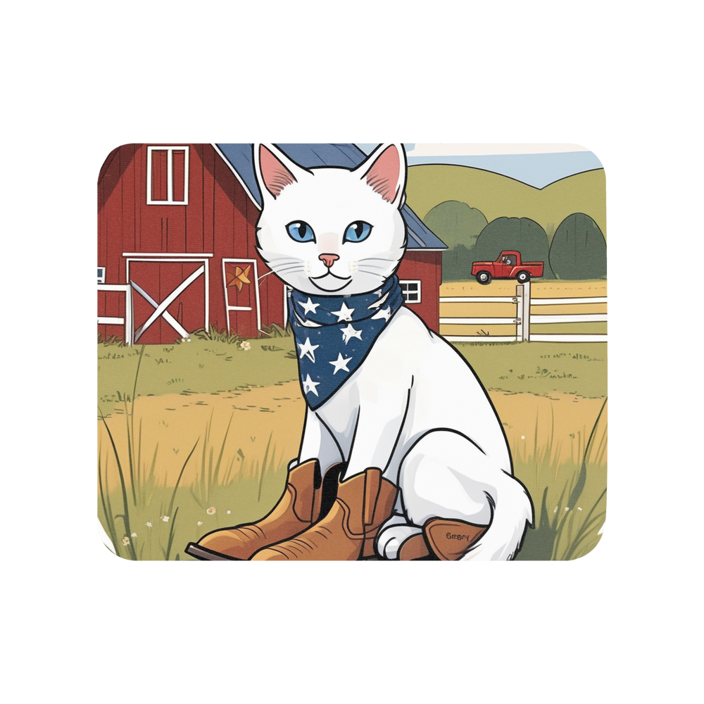 PugMug Custom White Companion Cat Mouse Pad