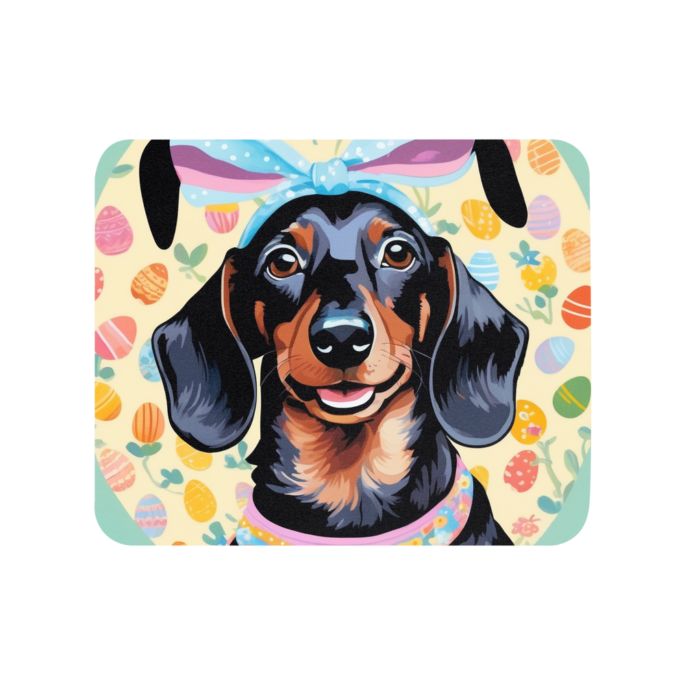 PugMug Custom Black Dachshund Mouse Pad