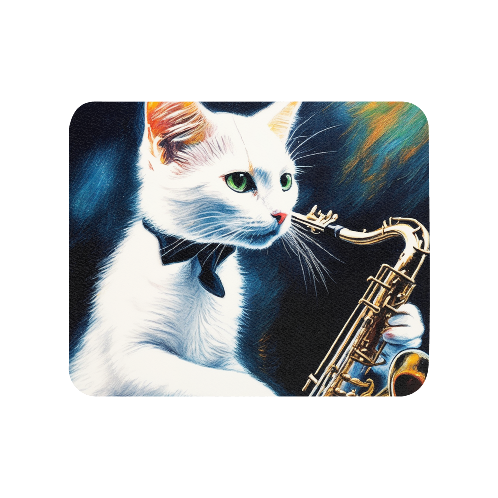 PugMug Custom White Companion Cat Mouse Pad