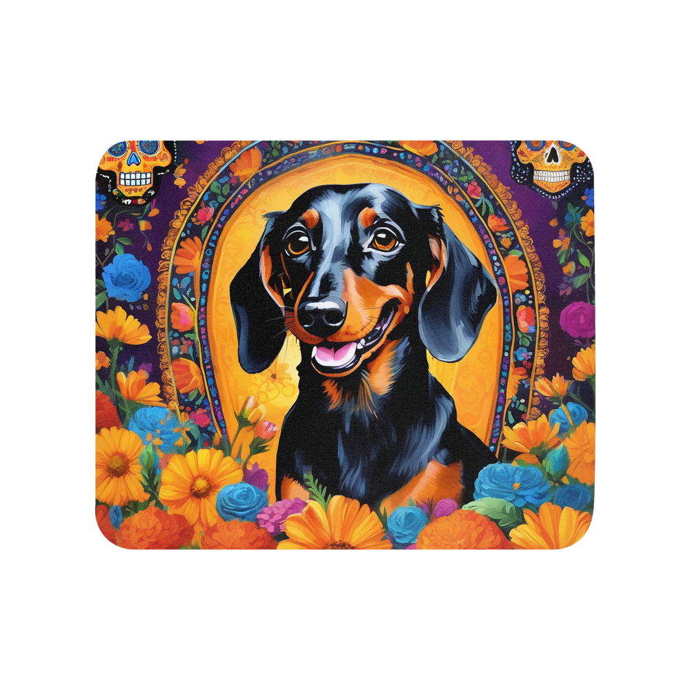 PugMug Custom Black Dachshund Mouse Pad