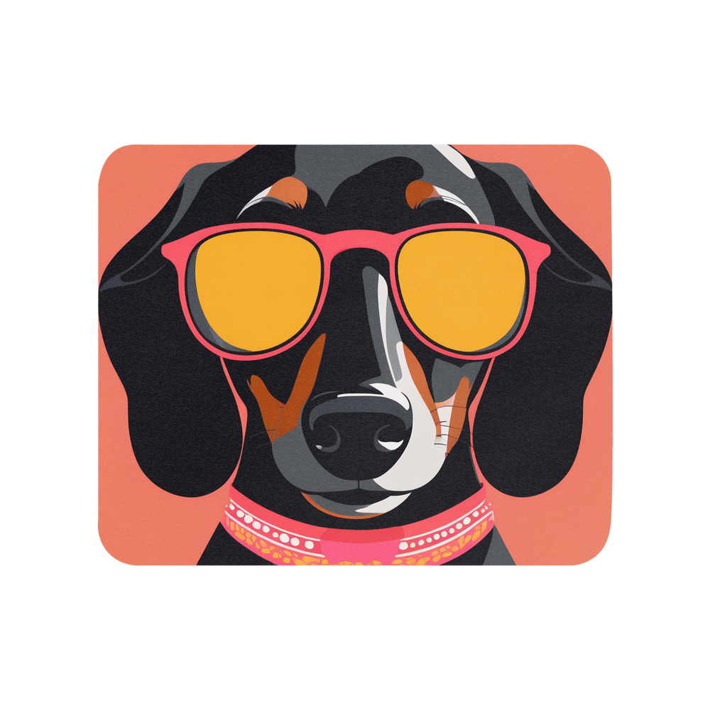 PugMug Custom Black Dachshund Mouse Pad