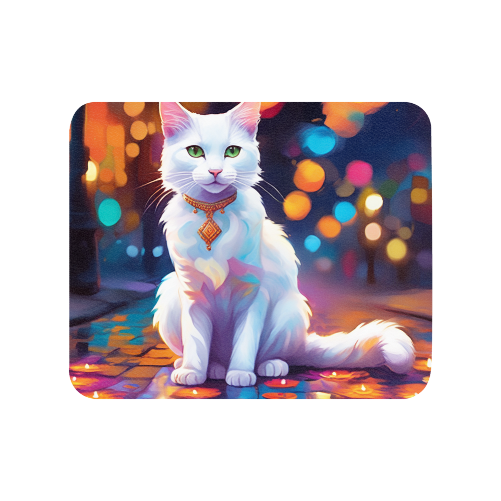 PugMug Custom White Companion Cat Mouse Pad