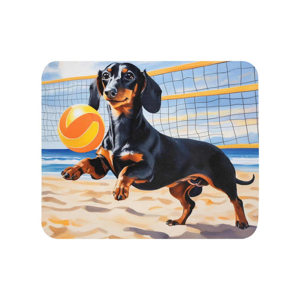 PugMug Custom Black Dachshund Mouse Pad