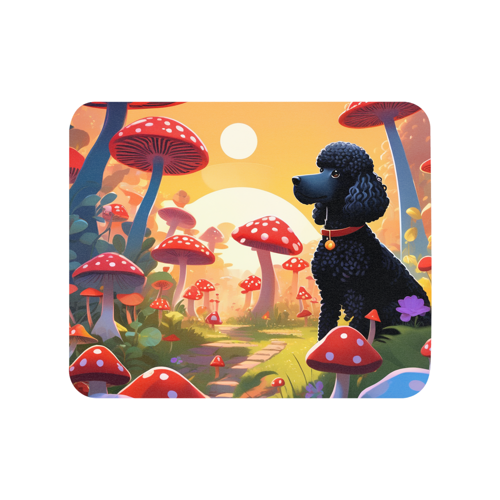 PugMug Custom Black Poodle Mouse Pad