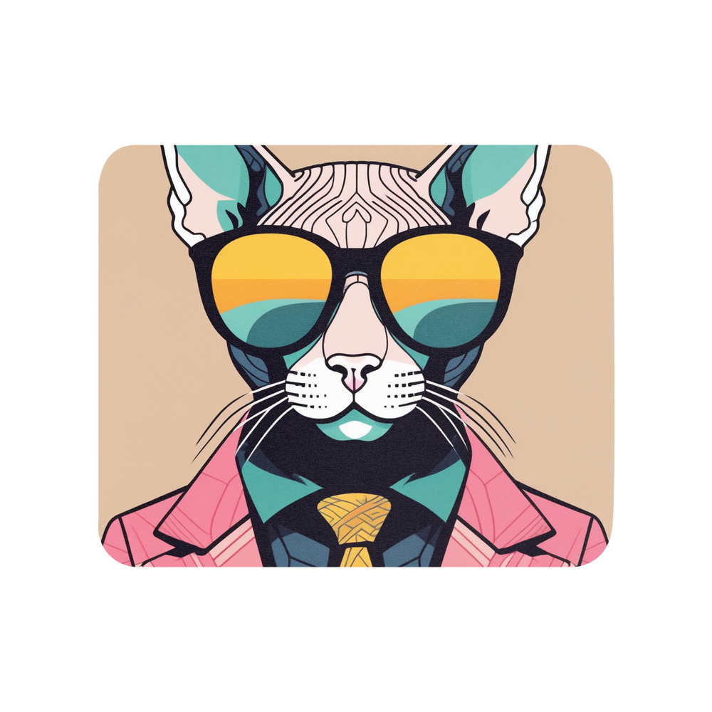 PugMug Custom Tabby Sphynx Cat Mouse Pad