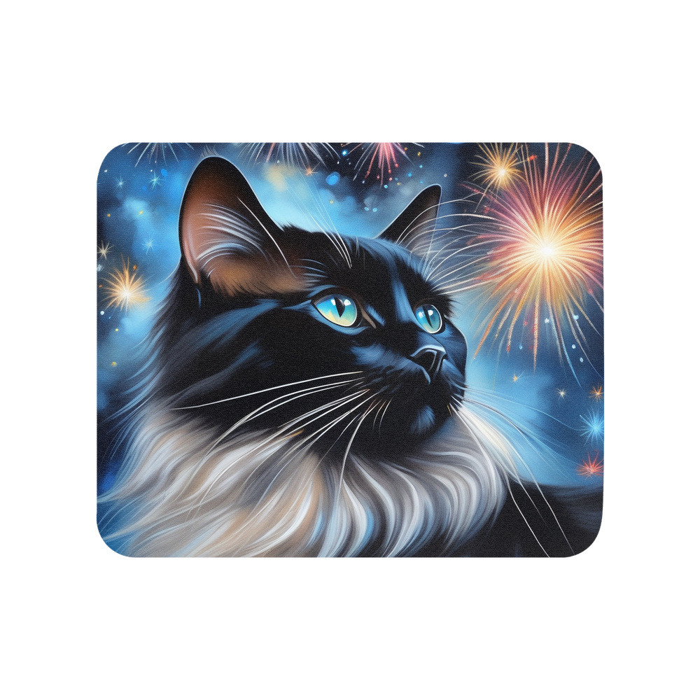 PugMug Custom Black Ragdoll Cat Mouse Pad