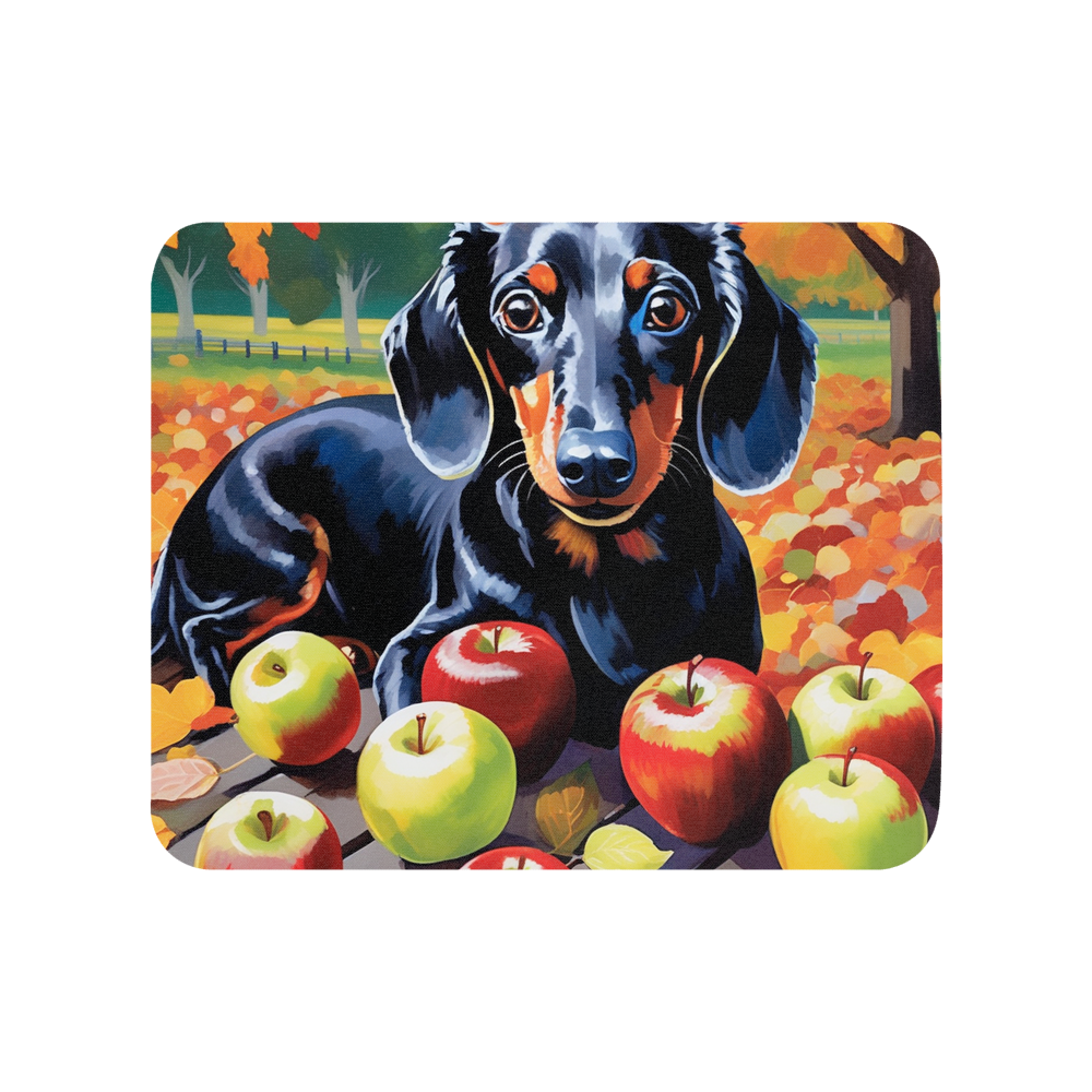 PugMug Custom Black Dachshund Mouse Pad