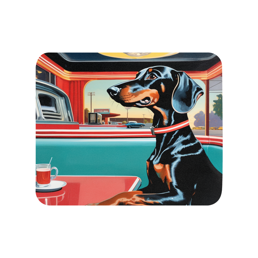 PugMug Custom Black Dachshund Mouse Pad