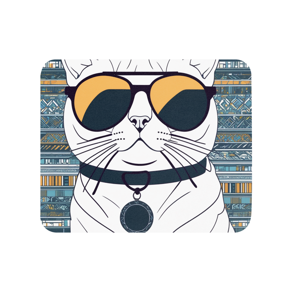 PugMug Custom White Scottish Fold Cat Mouse Pad