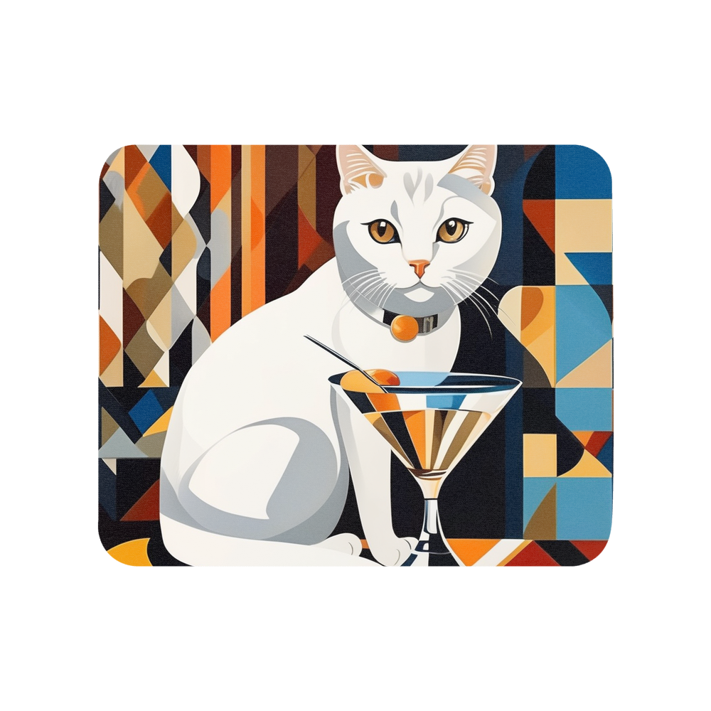 PugMug Custom White Scottish Fold Cat Mouse Pad