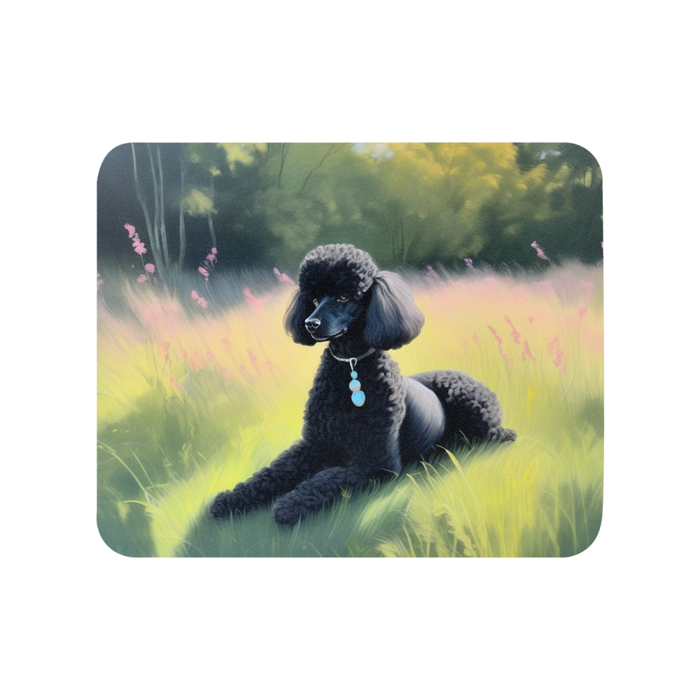 PugMug Custom Black Poodle Mouse Pad