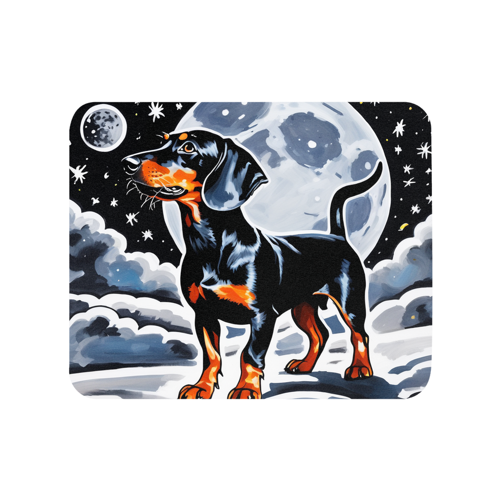 PugMug Custom Black Dachshund Mouse Pad