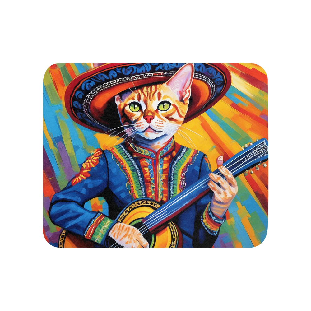 PugMug Custom Tabby Devon Rex Cat Mouse Pad