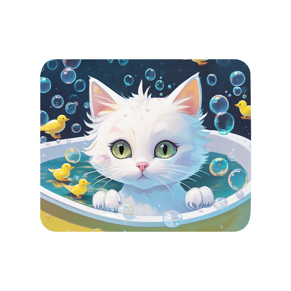 PugMug Custom White Companion Cat Mouse Pad