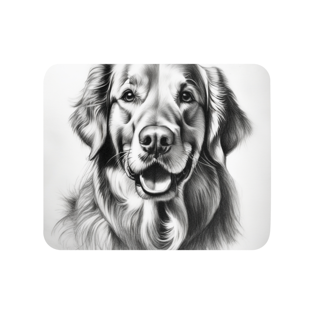 PugMug Custom Golden Retriever Mouse Pad